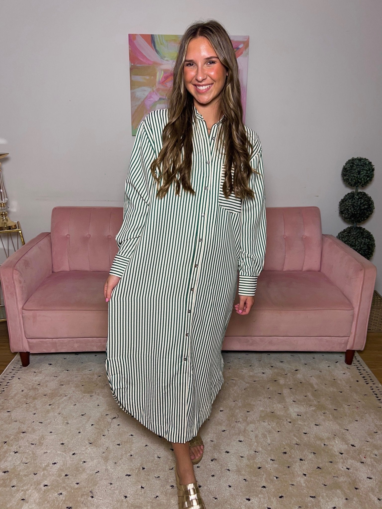 Harvest Stripe Dress - Ballyhoo Boutique and Gift