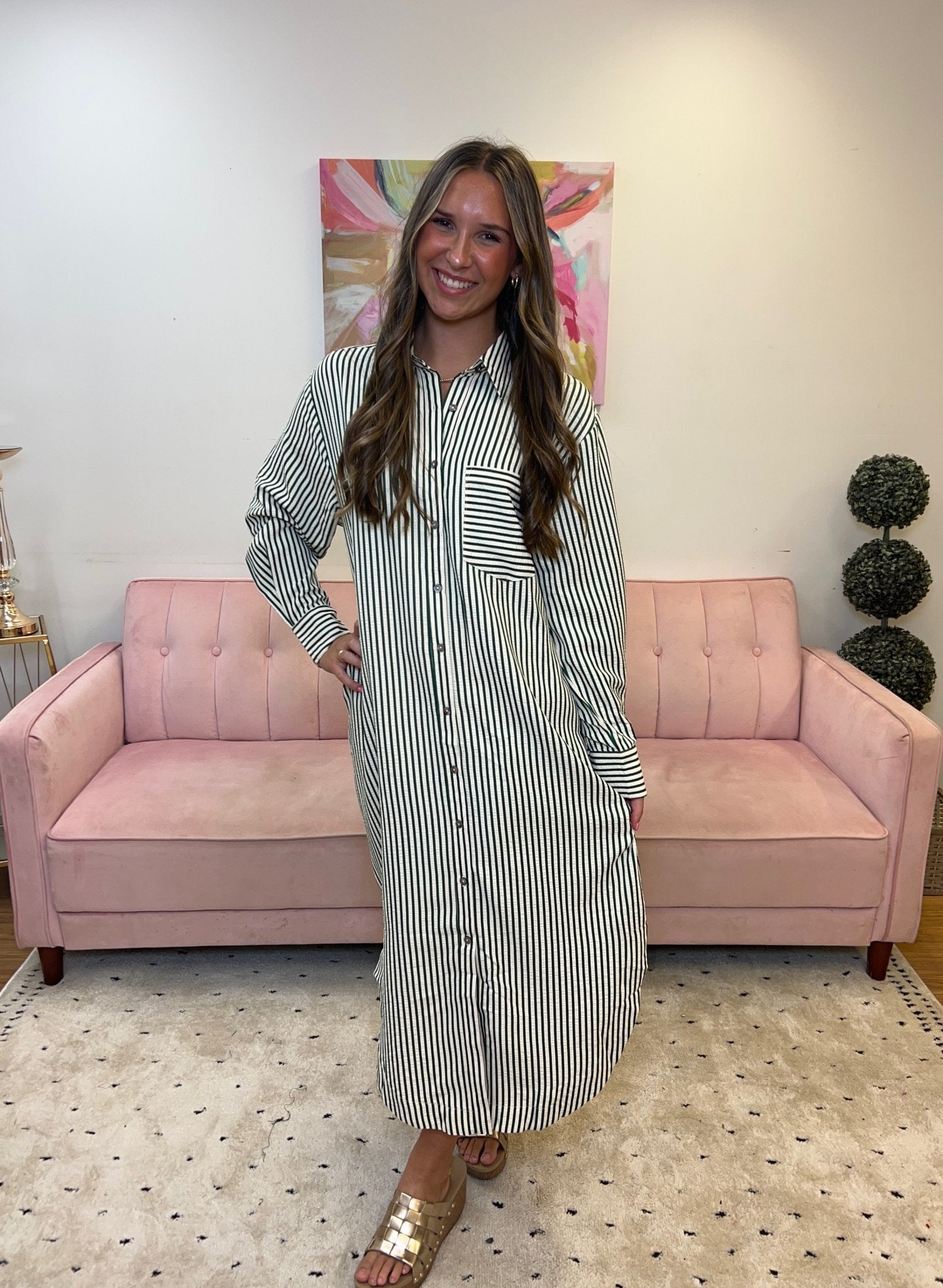 Harvest Stripe Dress - Ballyhoo Boutique and Gift