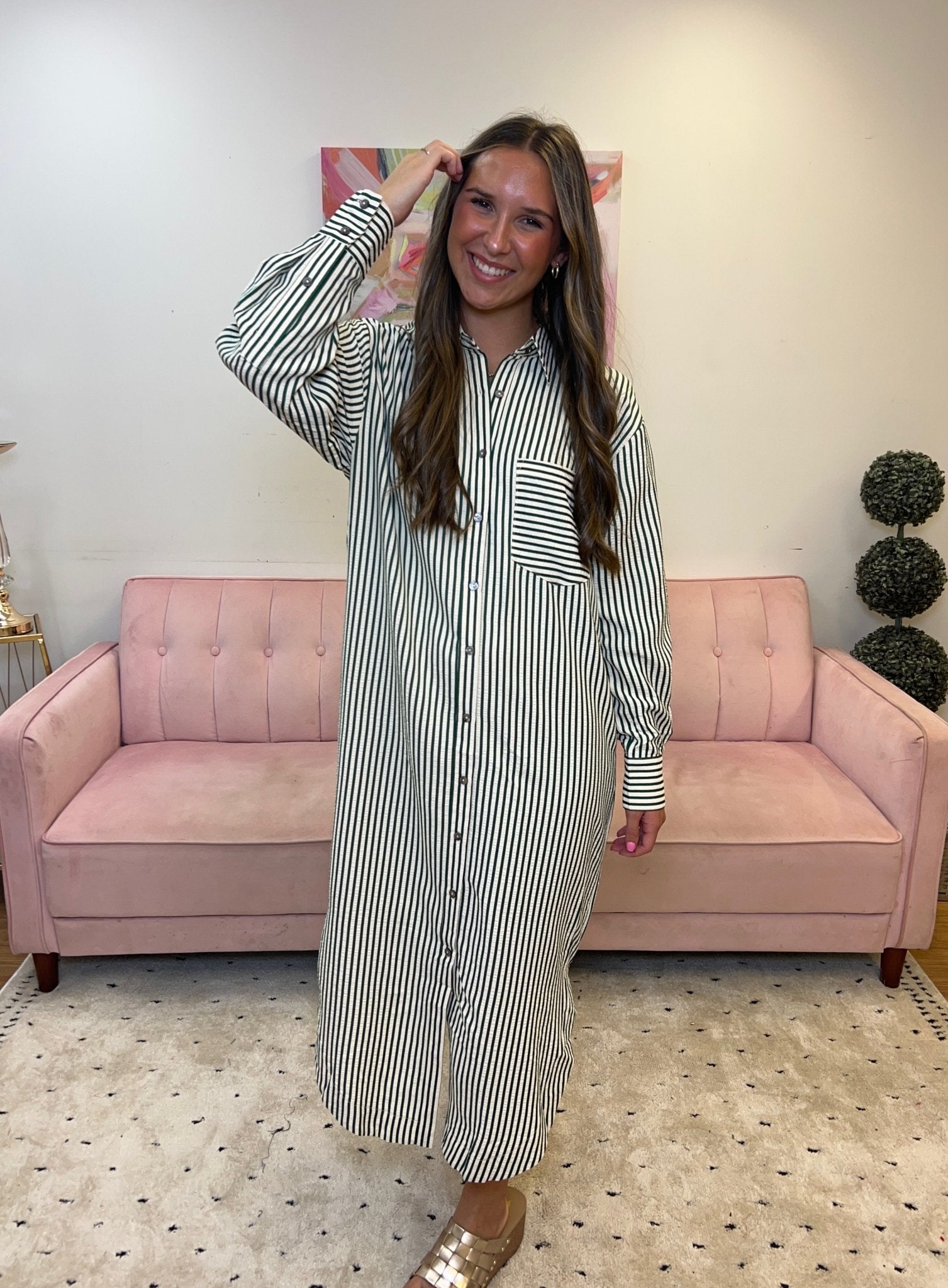 Harvest Stripe Dress - Ballyhoo Boutique and Gift