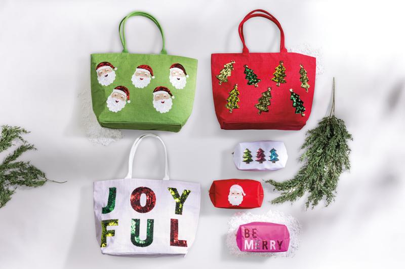 Holiday Classic Sparkle Tote - Ballyhoo Boutique and Gift