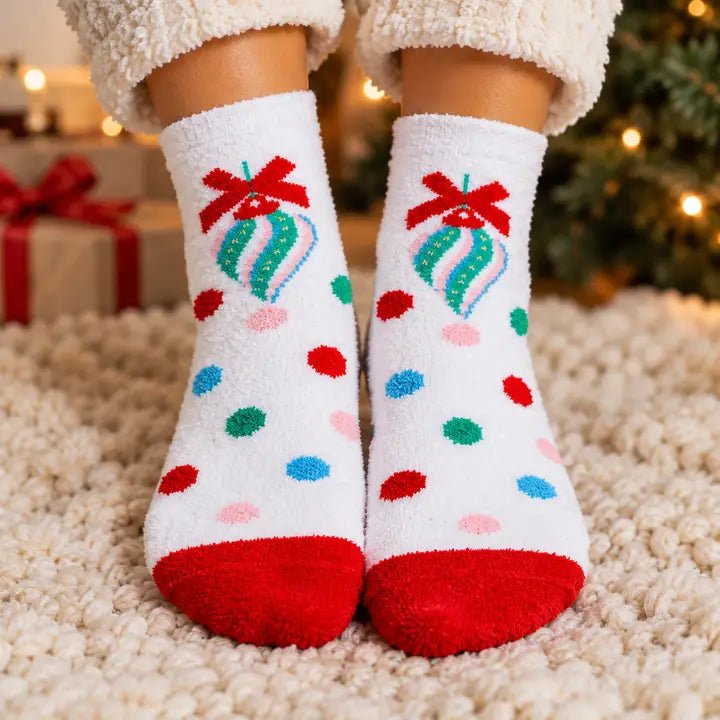Holly Jolly Therapeutic Spa Socks - Ballyhoo Boutique and Gift