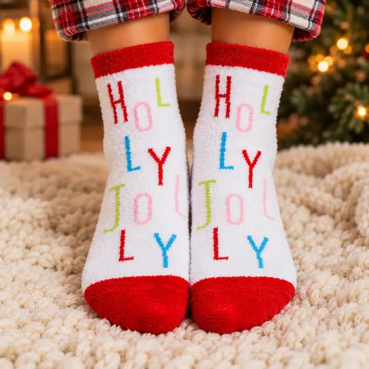 Holly Jolly Therapeutic Spa Socks - Ballyhoo Boutique and Gift