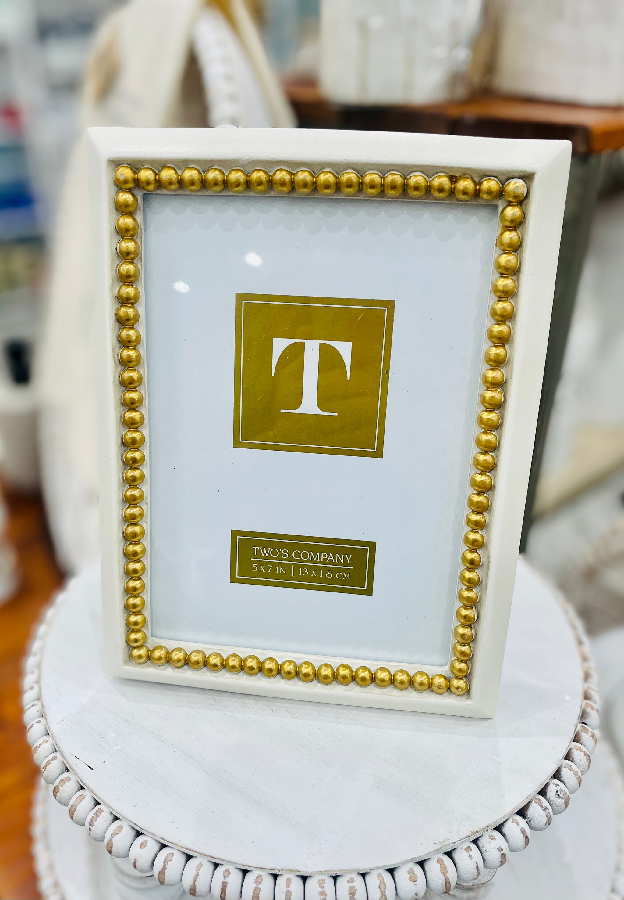 Gold Beads 5x7 picture frame