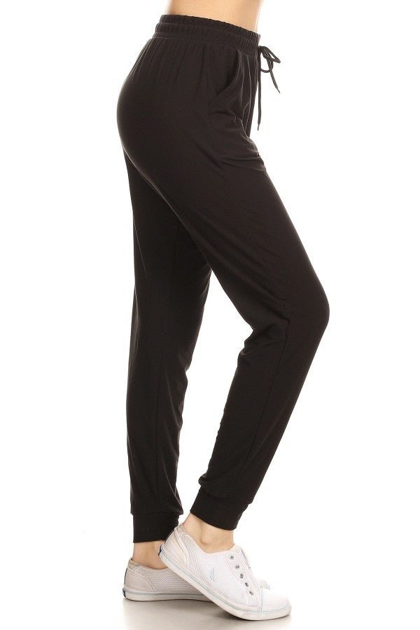 Joggers w/ Drawstring - Ballyhoo Boutique and Gift
