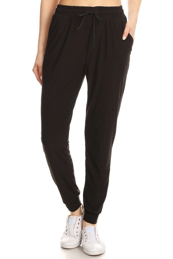 Joggers w/ Drawstring - Ballyhoo Boutique and Gift
