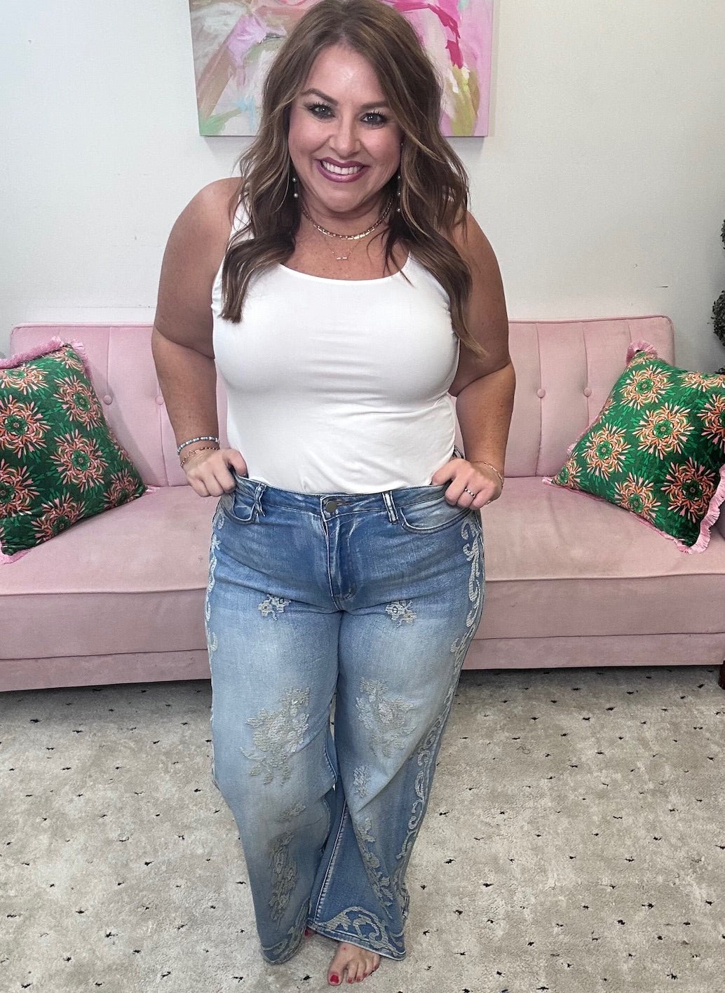 Lacy May Jeans - Ballyhoo Boutique and Gift