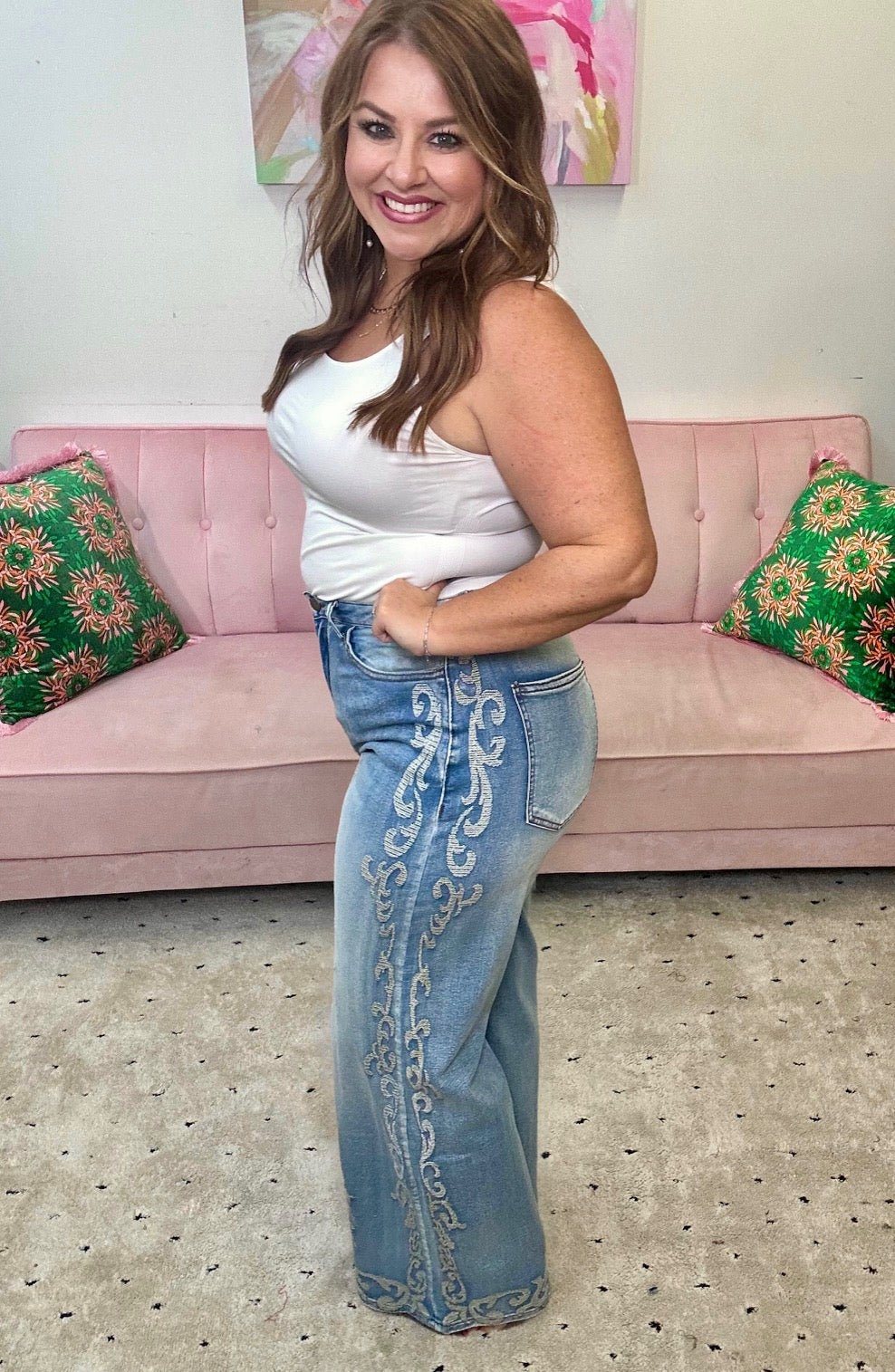 Lacy May Jeans - Ballyhoo Boutique and Gift