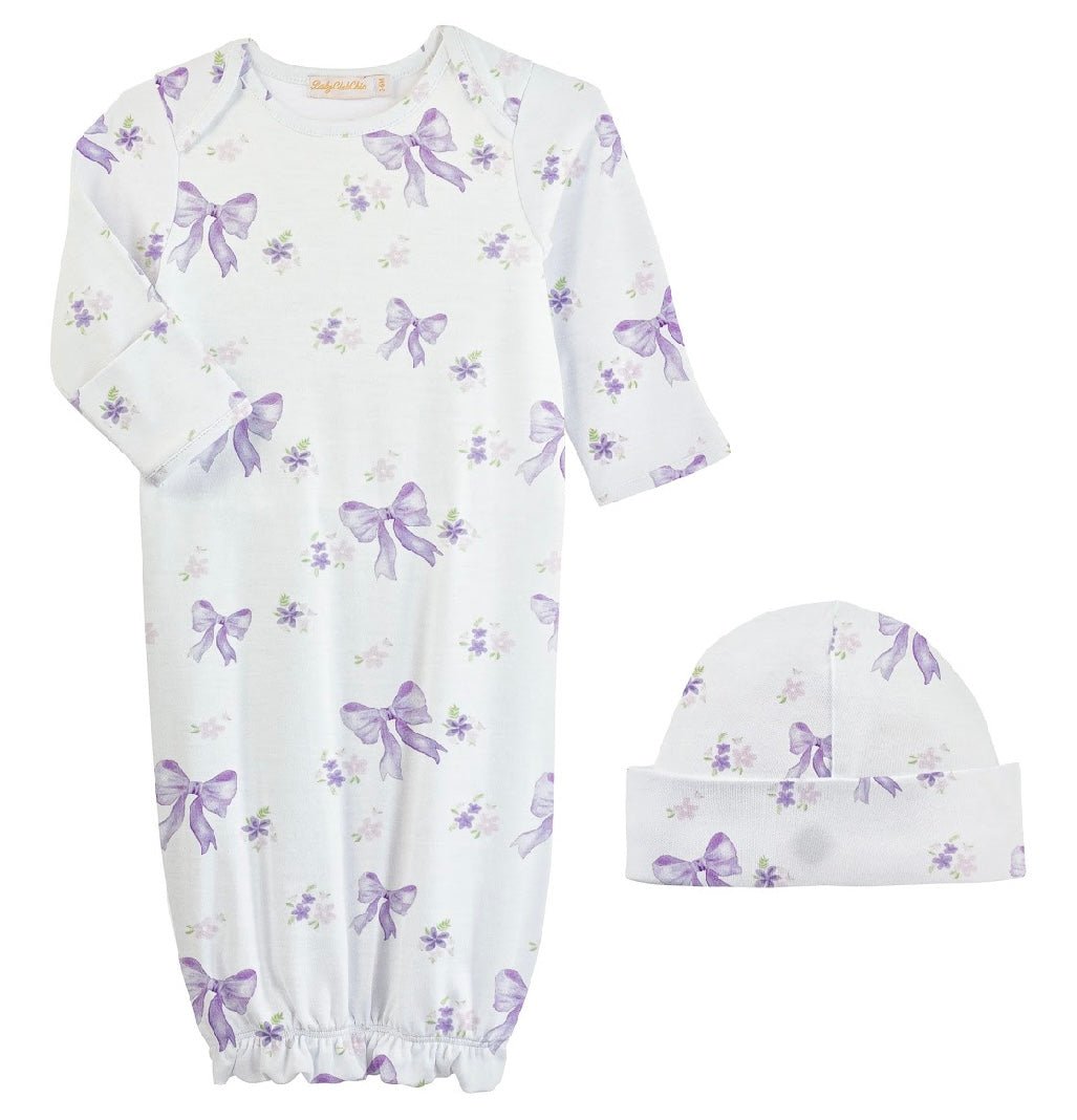 Lavender Bows Gown & Hat Set - Ballyhoo Boutique and Gift