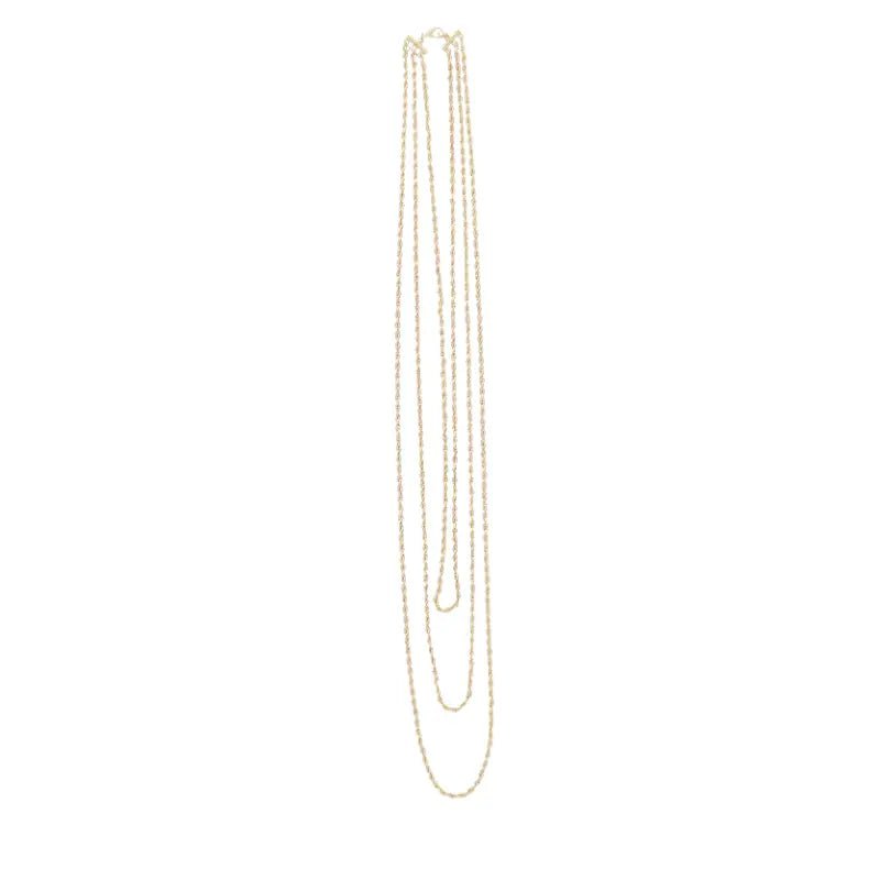 Layered Gold Rope Necklace - Ballyhoo Boutique and Gift