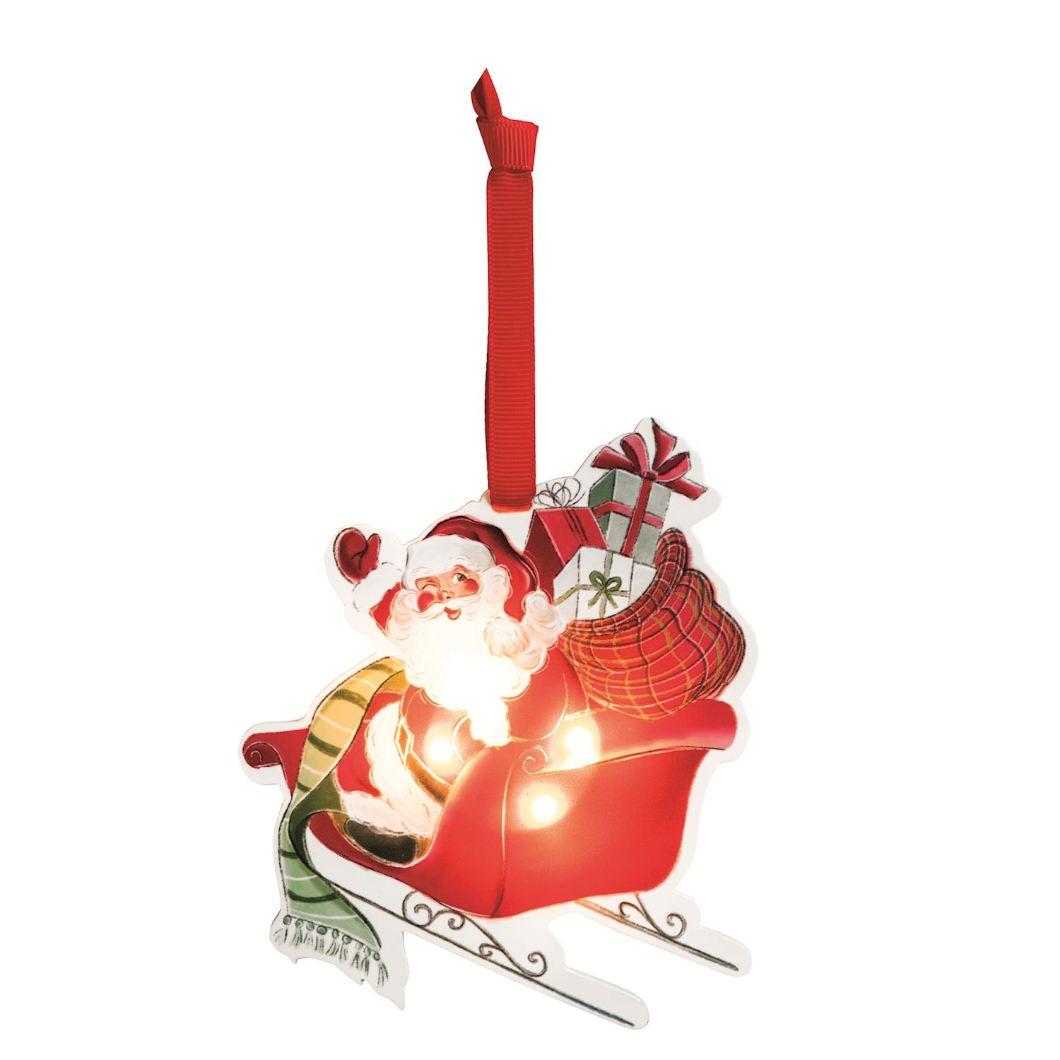 LED Santa's Sleigh Ornament - Ballyhoo Boutique and Gift