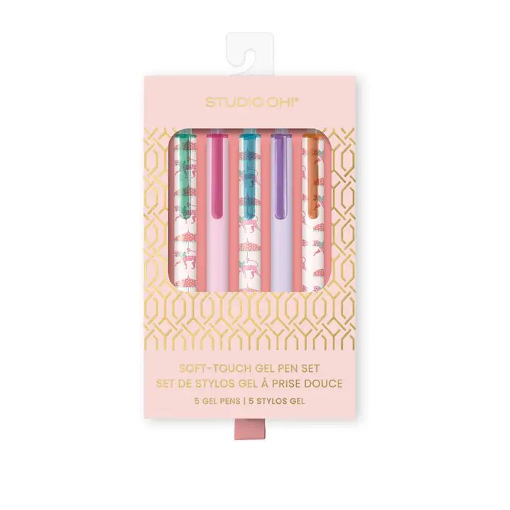 Leopard Gel Pen Set - Ballyhoo Boutique and Gift