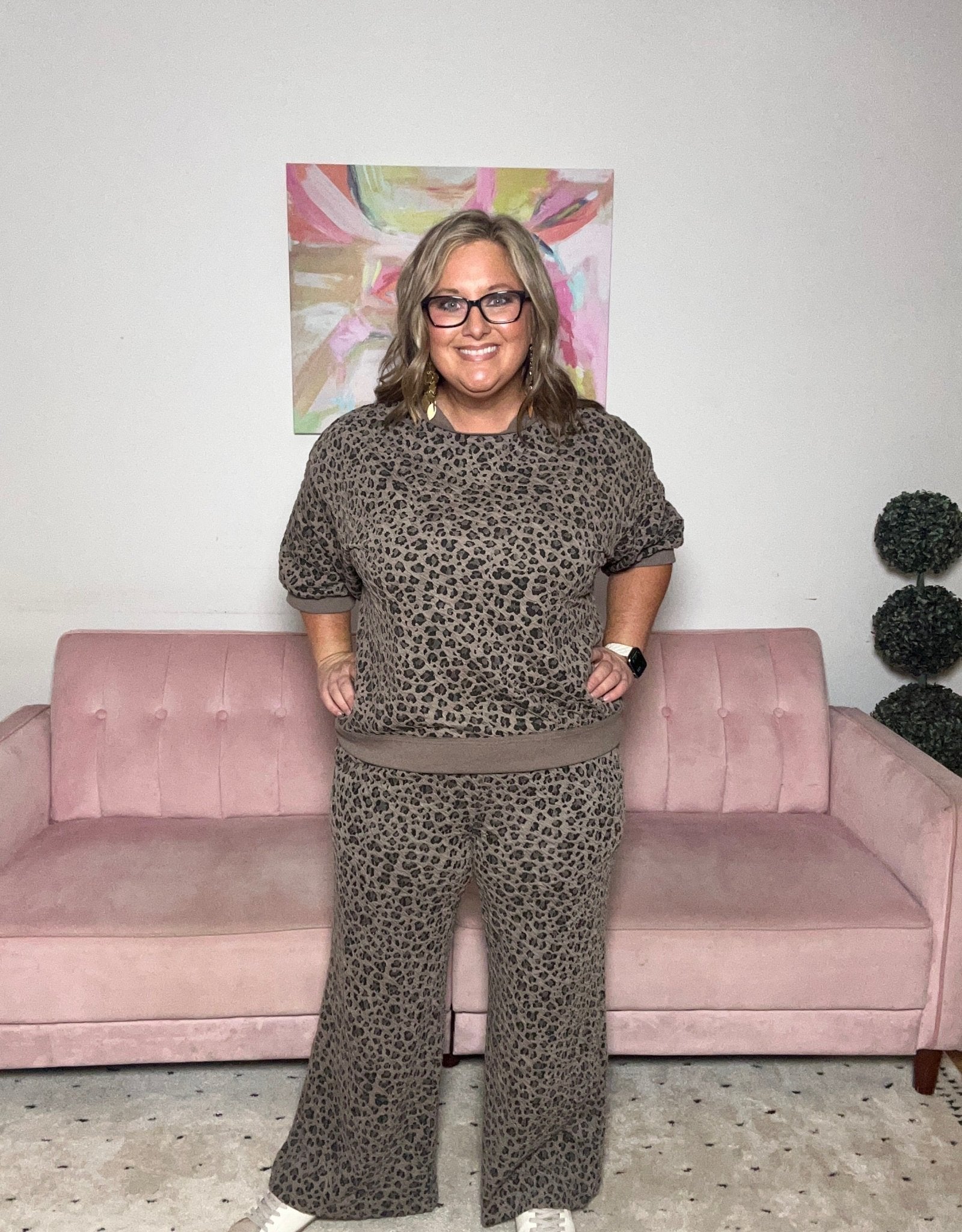 Leopard Lounge Set - Ballyhoo Boutique and Gift