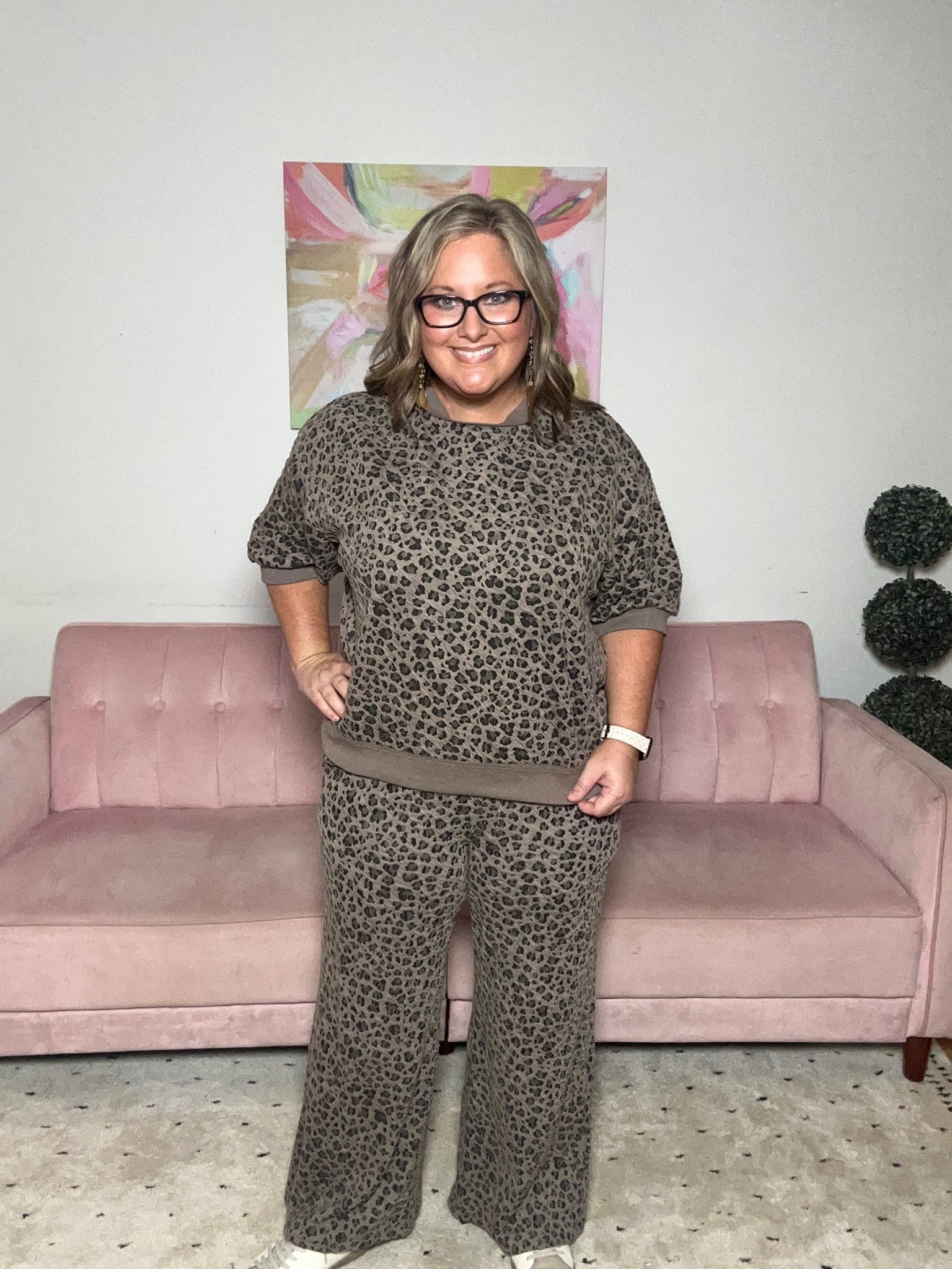 Leopard Lounge Set - Ballyhoo Boutique and Gift