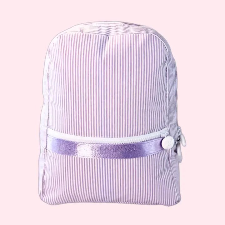 Lilac Stripe Small Backpack - Ballyhoo Boutique and Gift