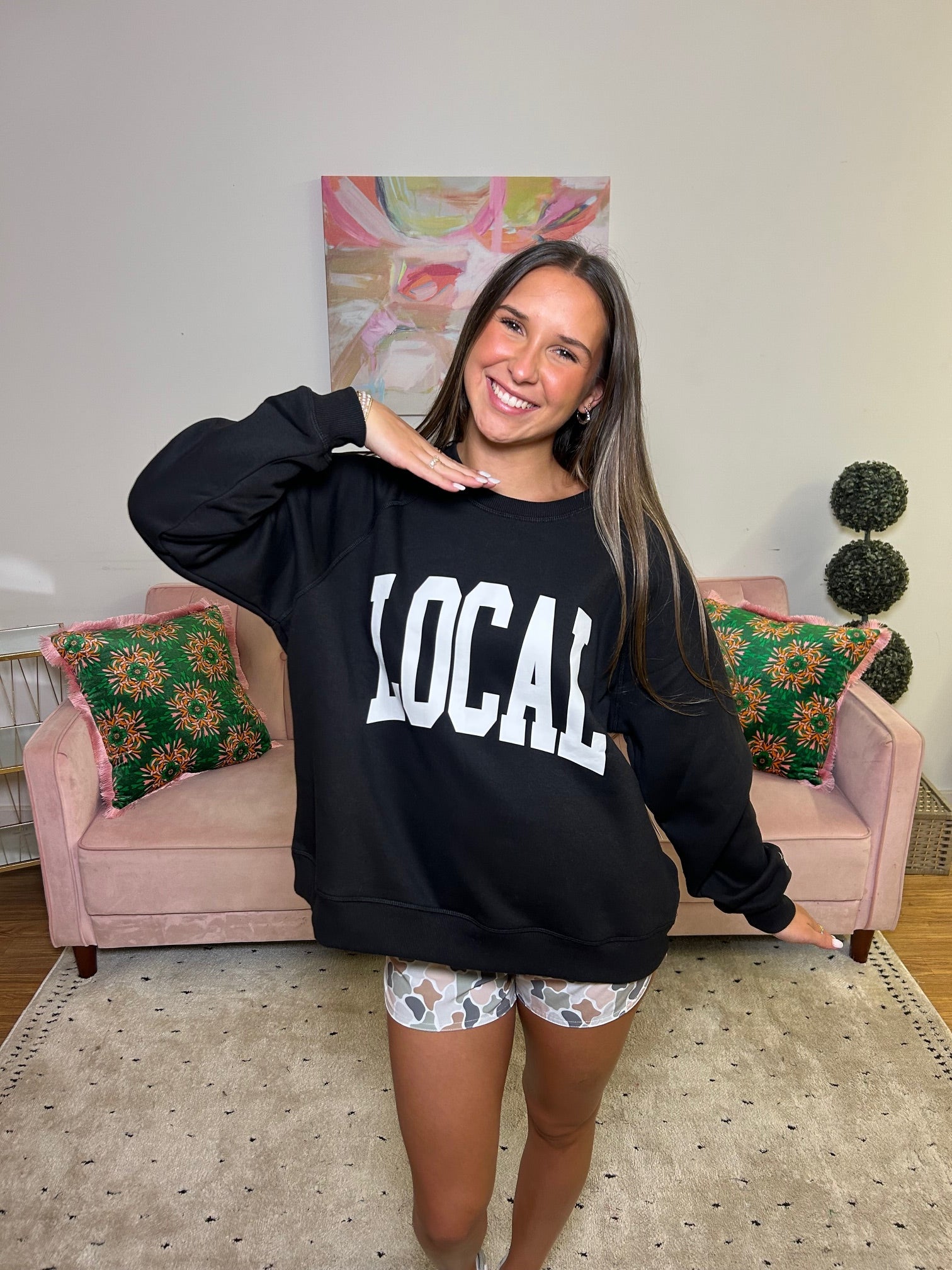 Local Girl Crew Sweatshirt - Ballyhoo Boutique and Gift