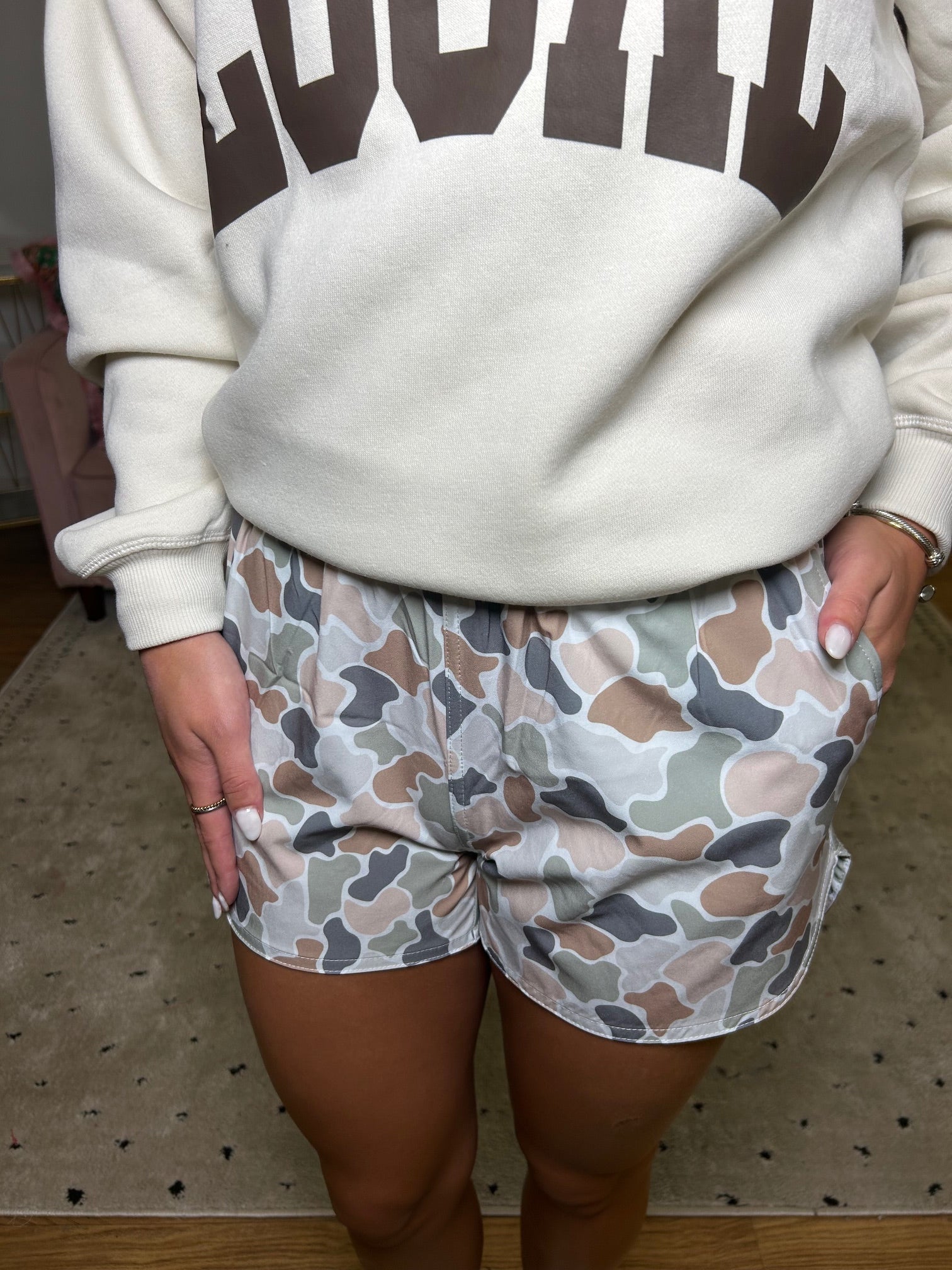 Local Girl High Waist Volley Shorts - Ballyhoo Boutique and Gift