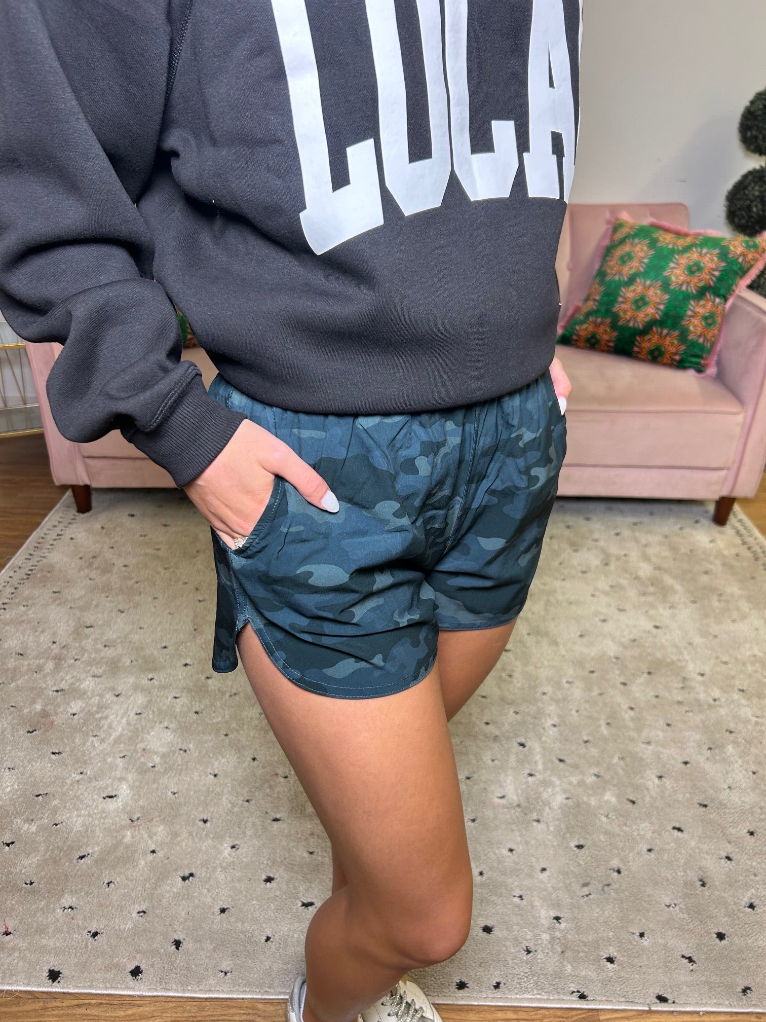 Local Girl High Waist Volley Shorts - Ballyhoo Boutique and Gift