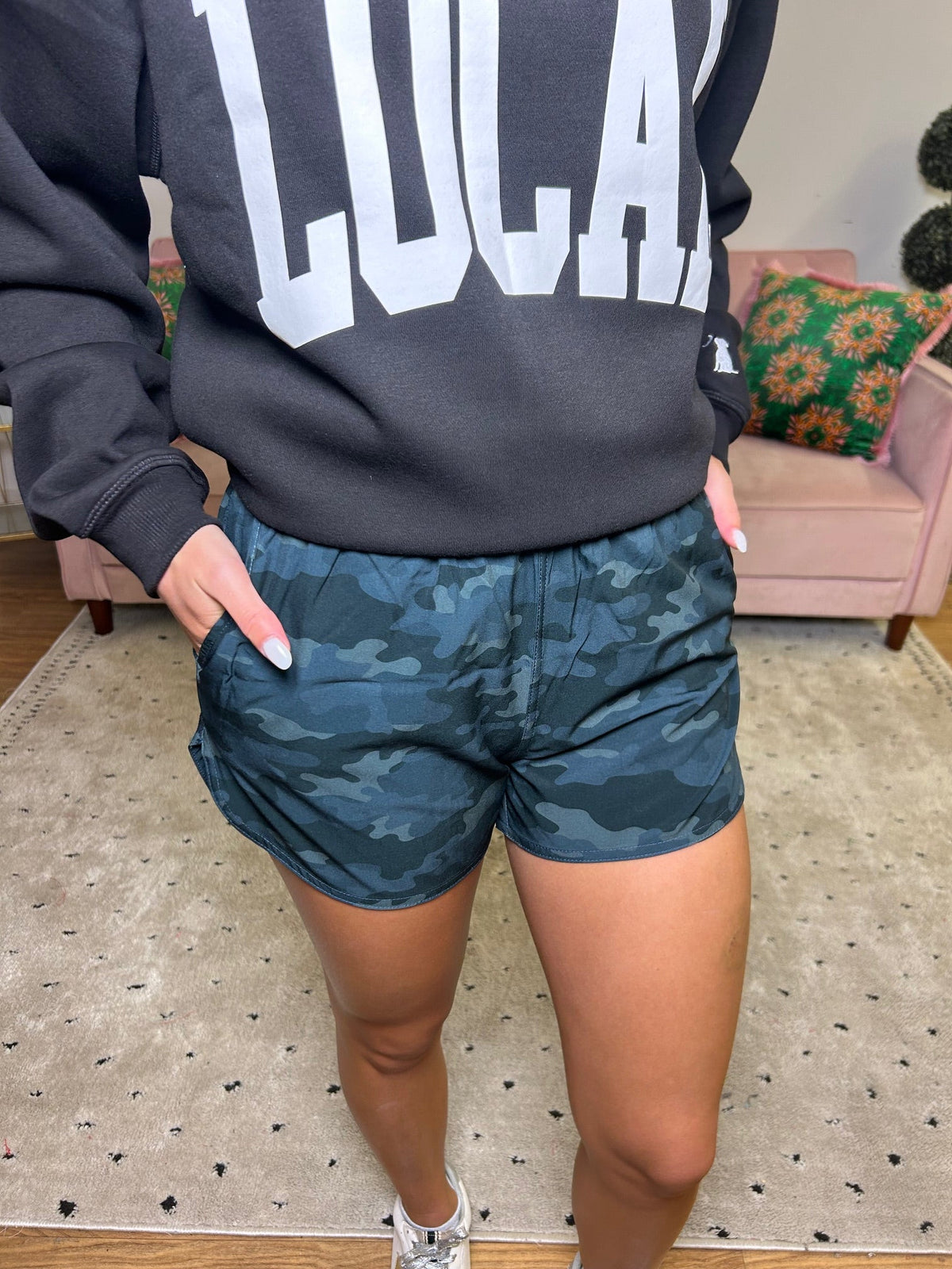 Local Girl High Waist Volley Shorts - Ballyhoo Boutique and Gift