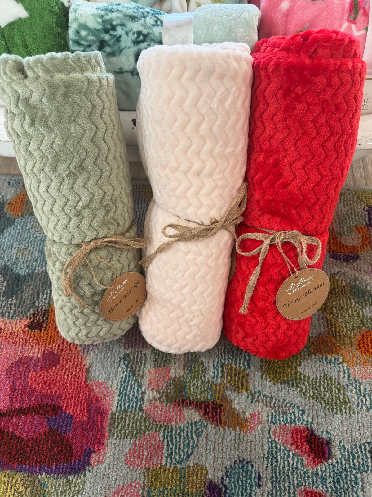 London Chevron Blankets - Ballyhoo Boutique and Gift