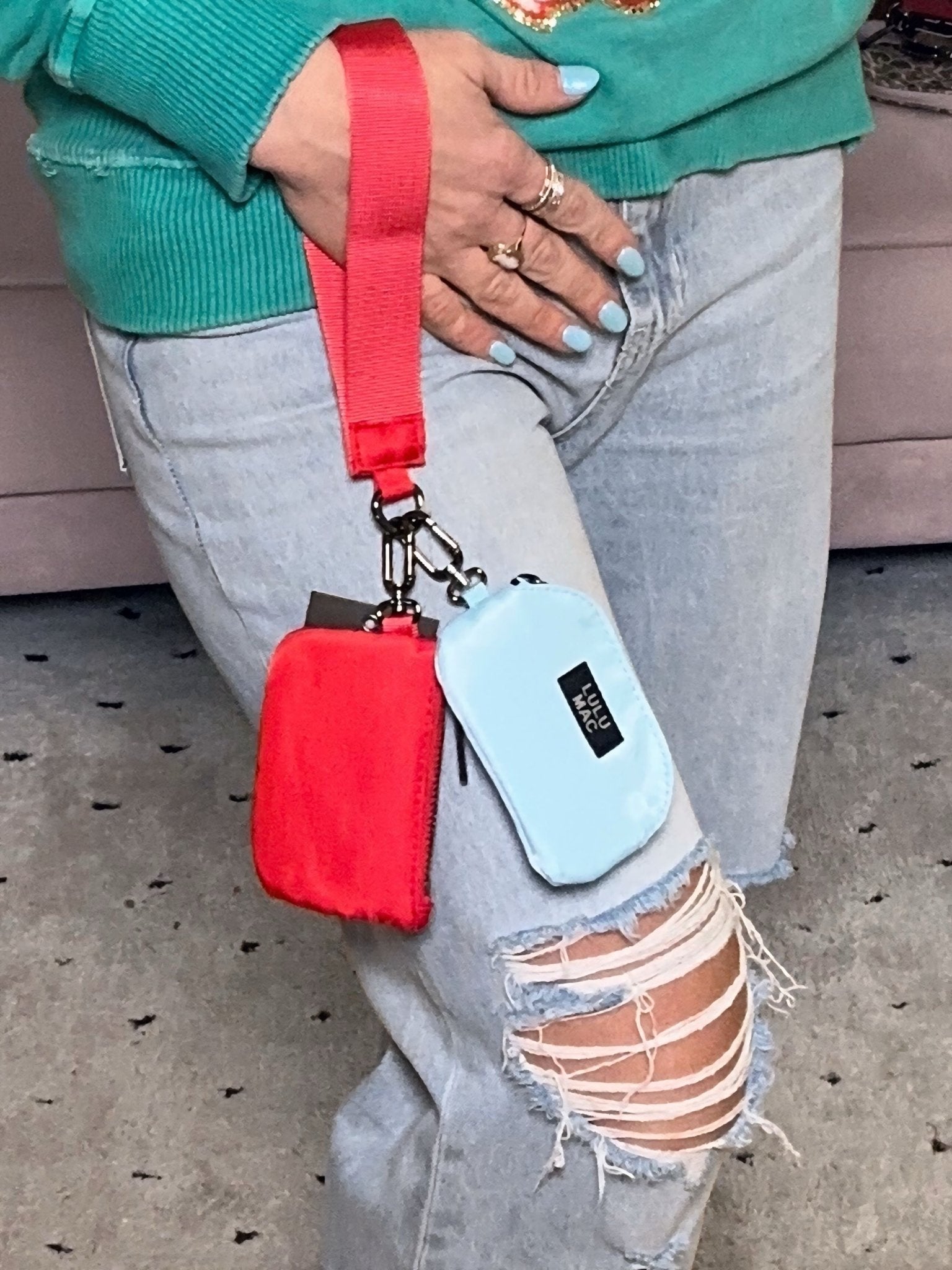 Lulu Mac Double Pouch Wristlet - Ballyhoo Boutique and Gift