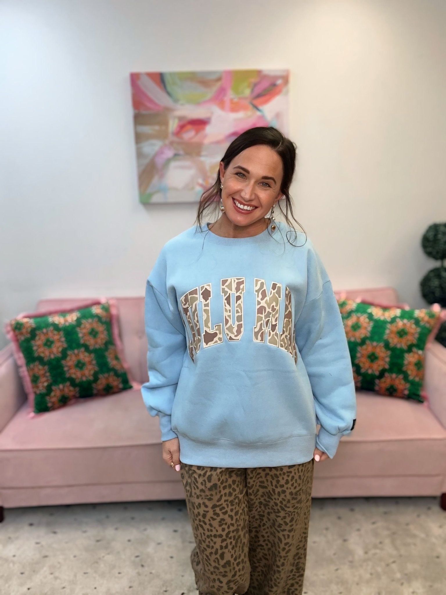 Lulu Mac Light Blue Camo - Ballyhoo Boutique and Gift