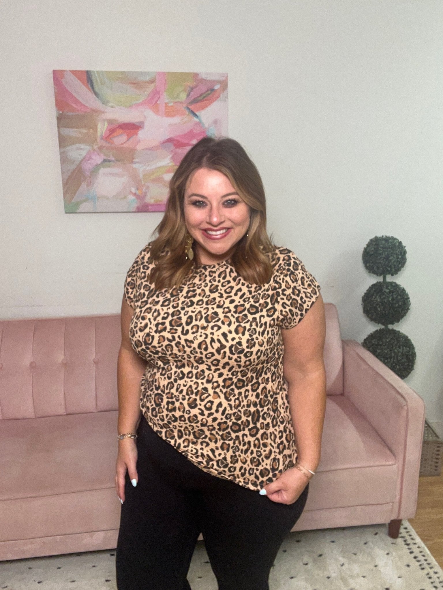Lux Leopard Top - Ballyhoo Boutique and Gift
