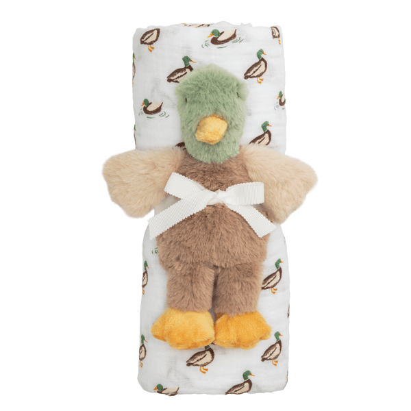 Mallard Swaddle and Rattle mud pie