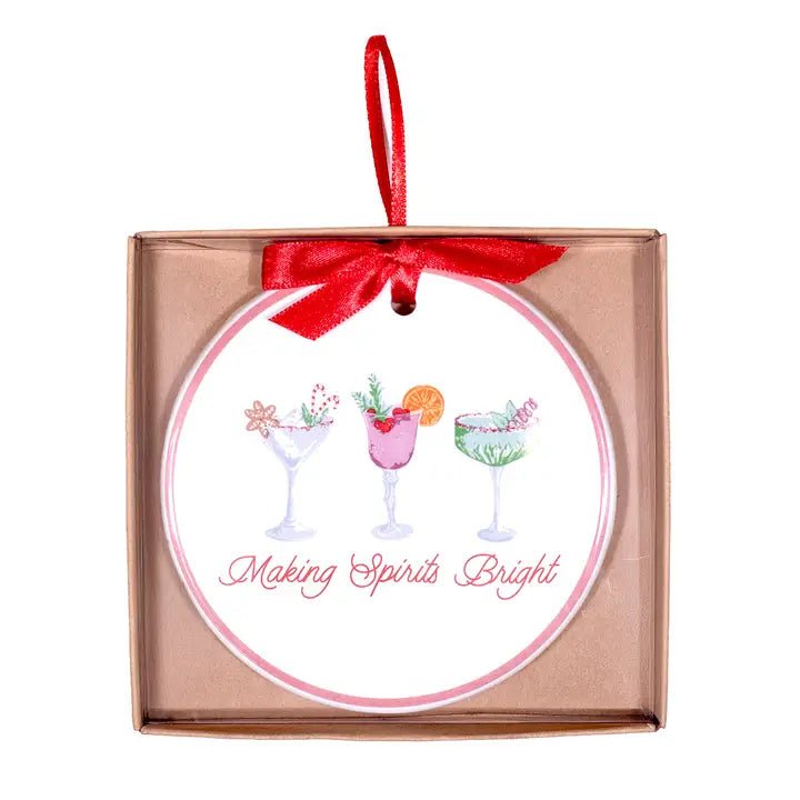 Making Spirits Bright Ornament - Ballyhoo Boutique and Gift