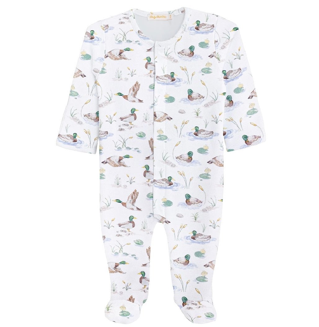 Mallard Ducks Printed Footie - Ballyhoo Boutique and Gift