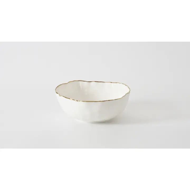 Medium Bowl w/ Gold Rim - Ballyhoo Boutique and Gift