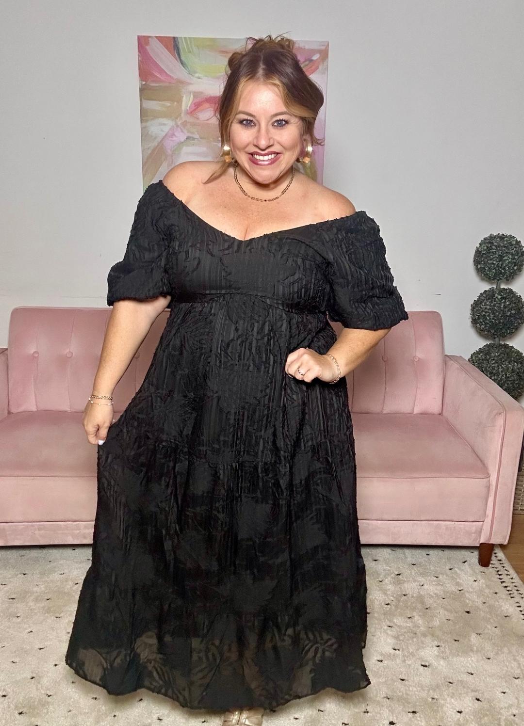 Midnight Bloom Dress - Ballyhoo Boutique and Gift