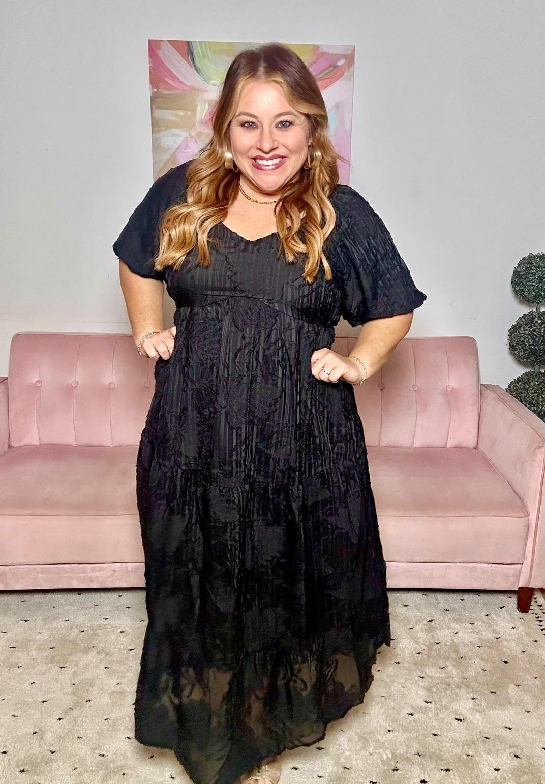 Midnight Bloom Dress - Ballyhoo Boutique and Gift