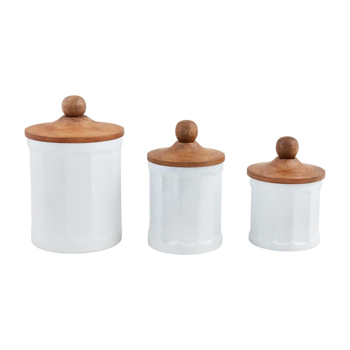 milk glass canister set - Ballyhoo Boutique and Gift