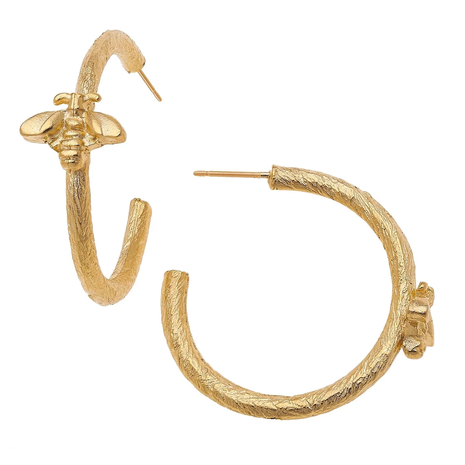 Mini Bee Hoop Earrings - Ballyhoo Boutique and Gift