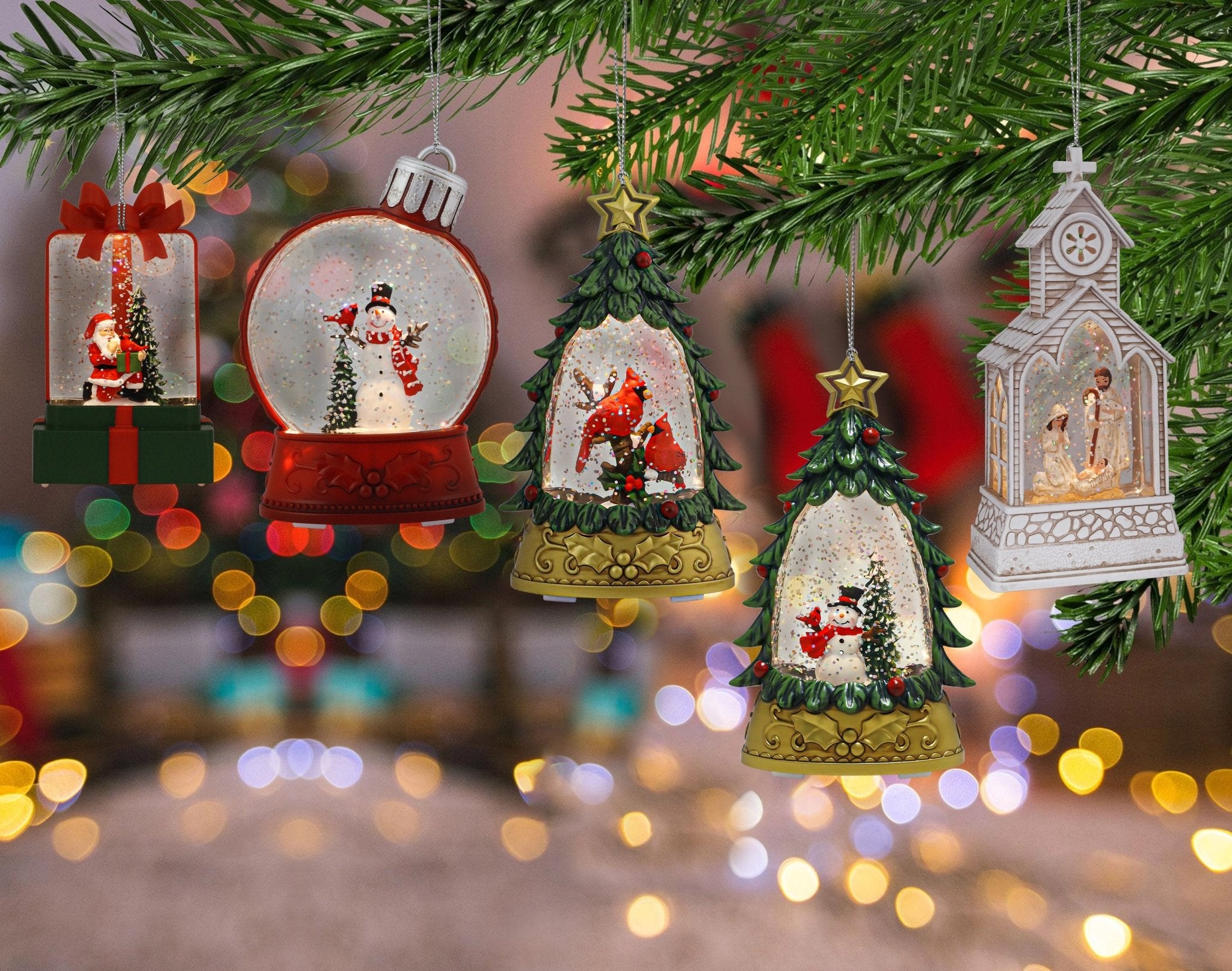 Mini LED Glitter Ornaments - Ballyhoo Boutique and Gift