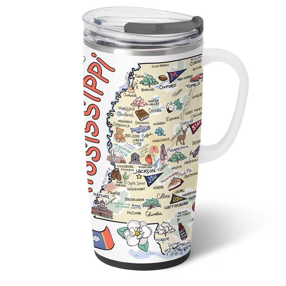 Mississippi Travel Mug 22oz - Ballyhoo Boutique and Gift