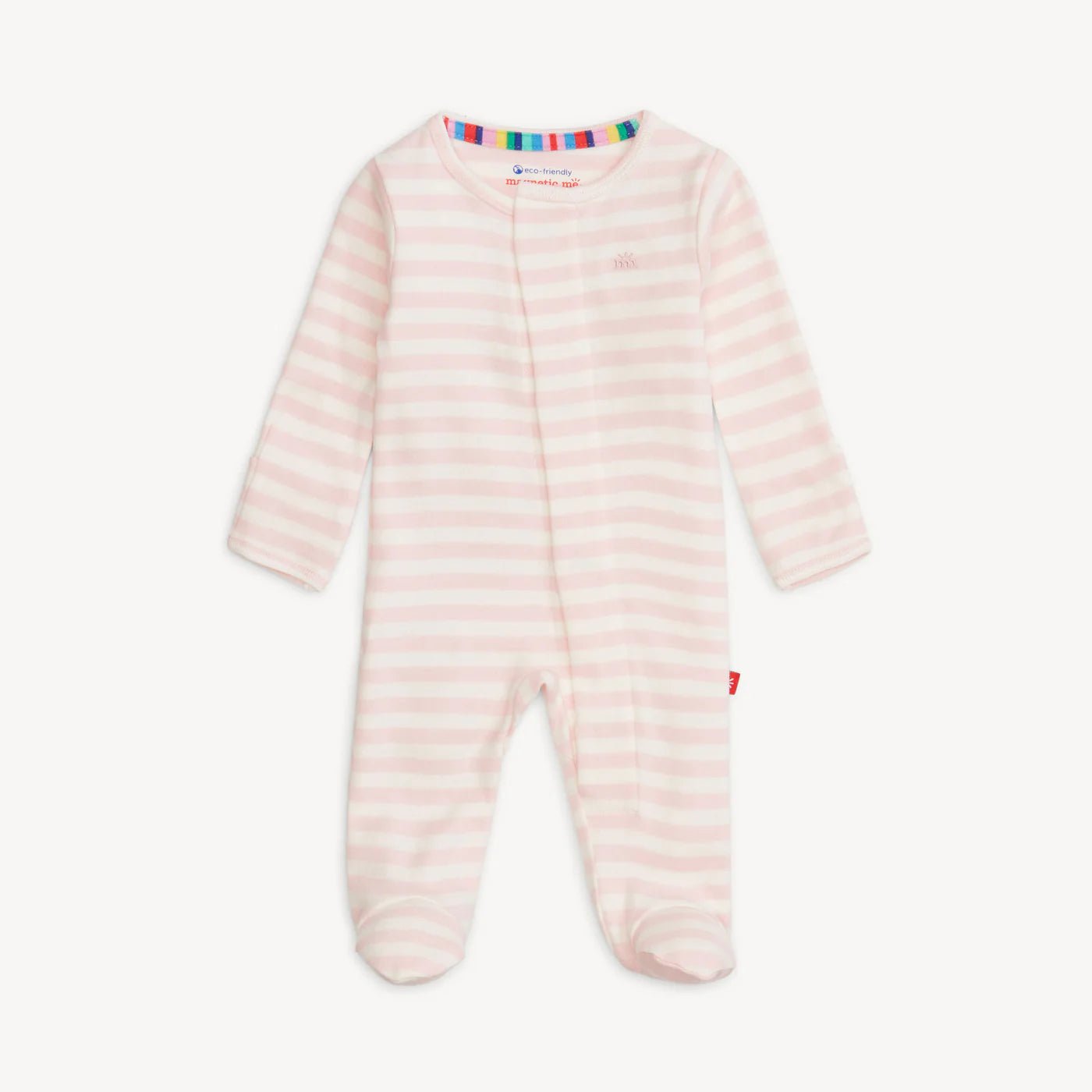 MM Pink Stripes Footie - Ballyhoo Boutique and Gift