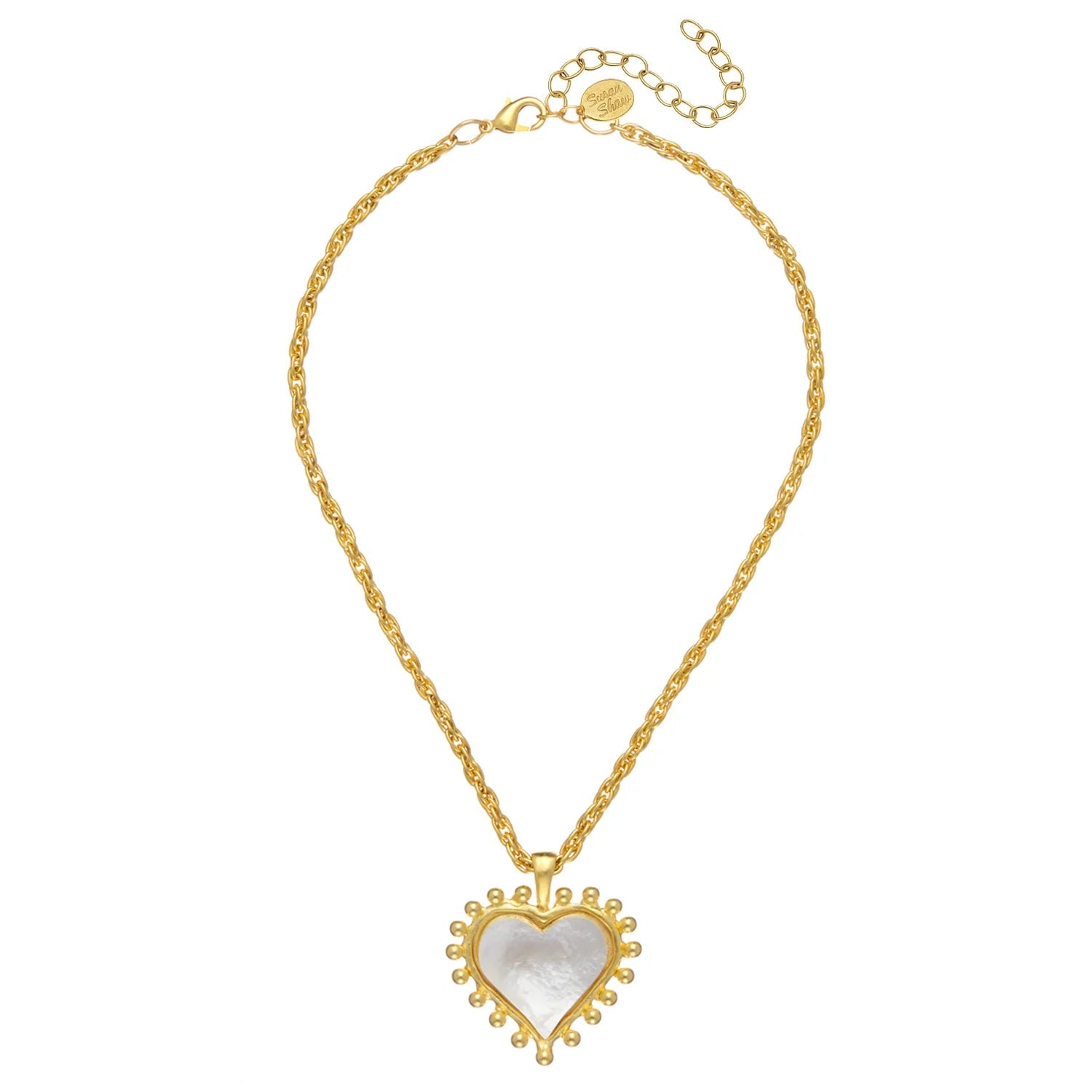 Mother of Pearl Heart Necklace - Ballyhoo Boutique and Gift