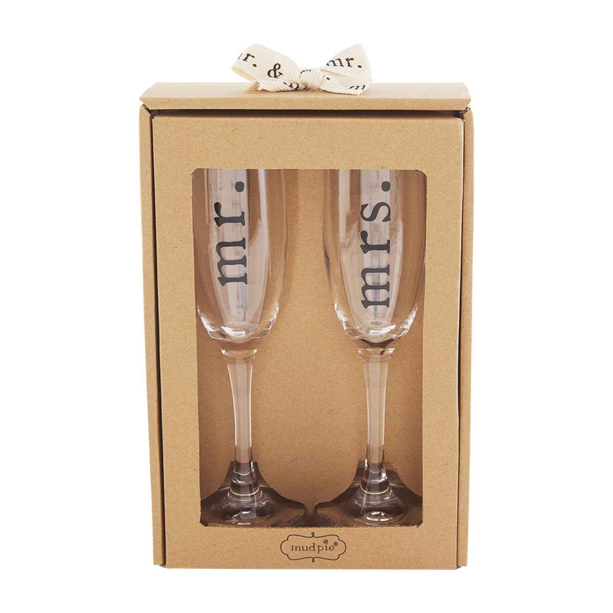 Mr.&Mrs. Boxed Champagne Glass - Ballyhoo Boutique and Gift