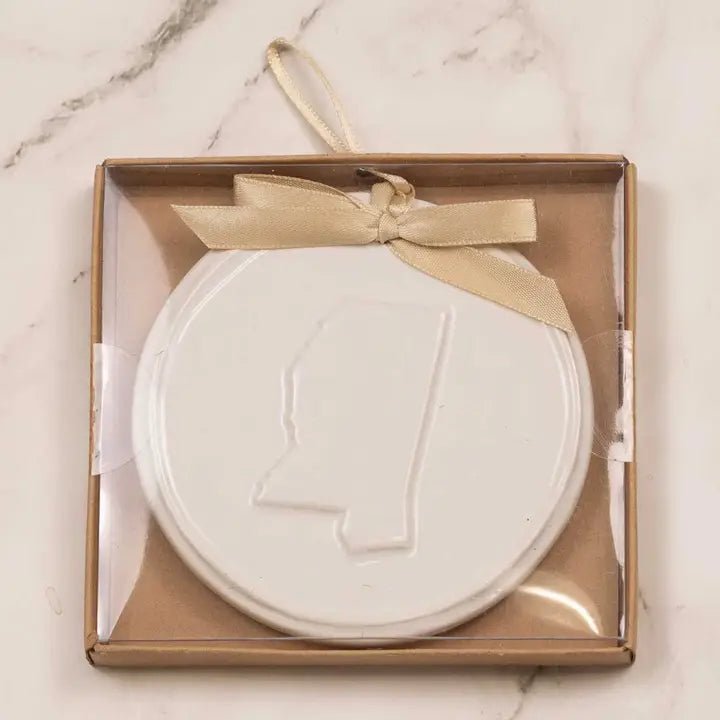 MS White Ornament - Ballyhoo Boutique and Gift