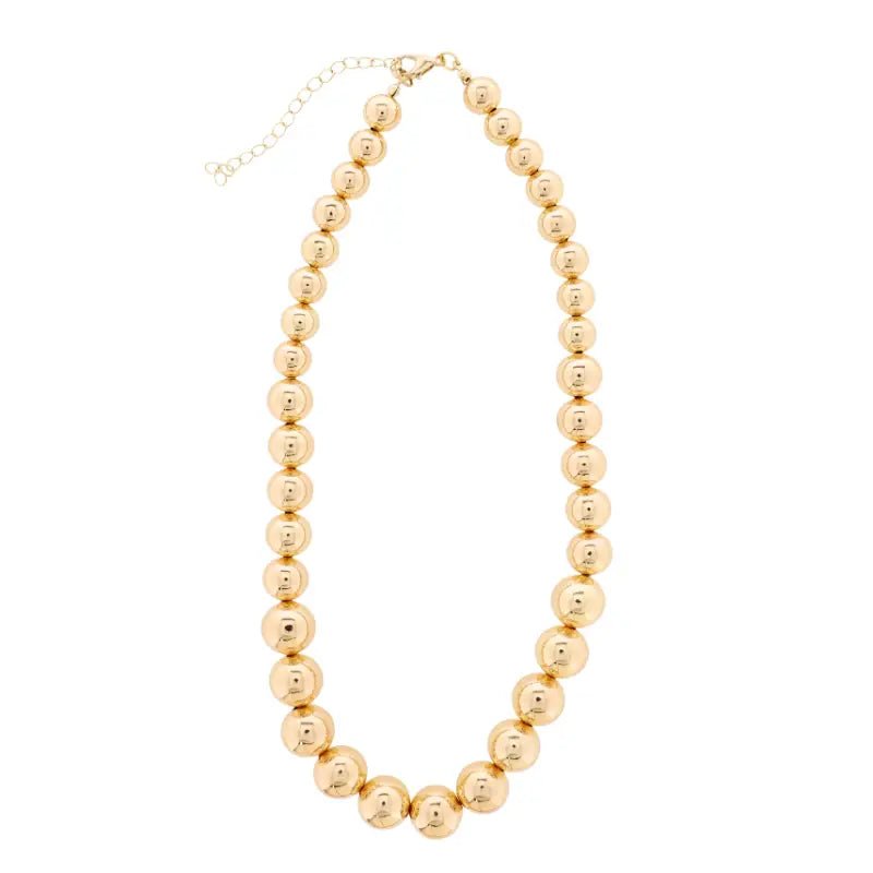 Multi Ball Gold Necklace - Ballyhoo Boutique and Gift