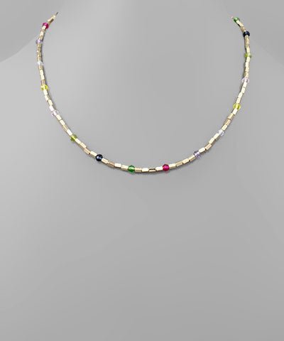 Multicolored Beaded Necklace - Ballyhoo Boutique and Gift
