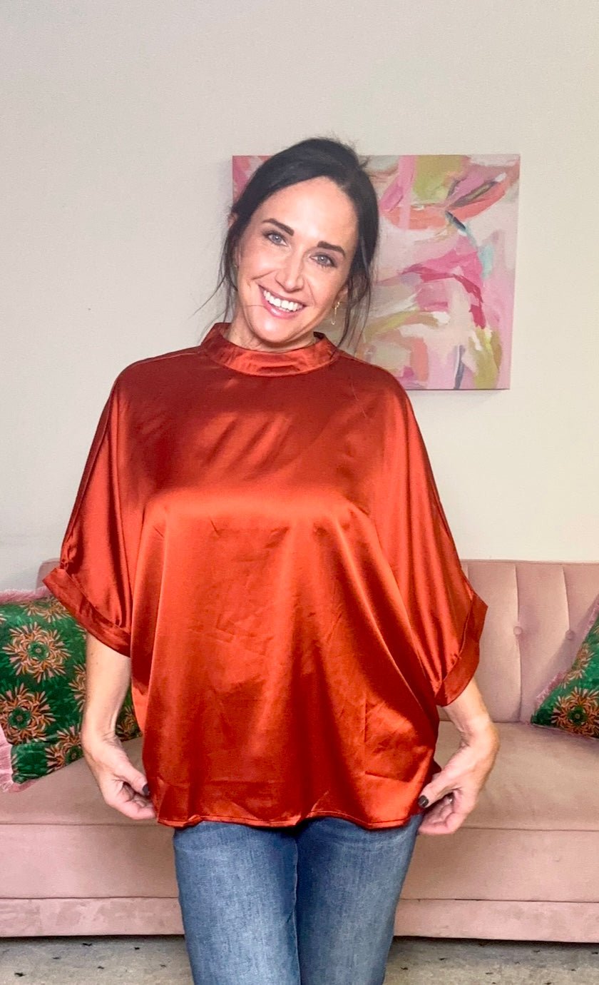 Night Life Oversized Blouse - Ballyhoo Boutique and Gift