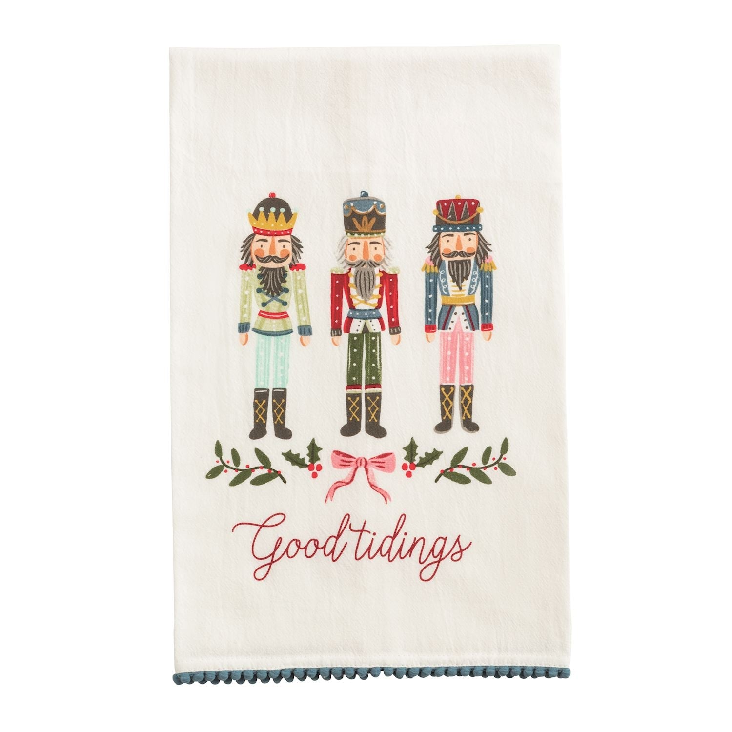 Nutcracker Pom Trim Towel - Ballyhoo Boutique and Gift