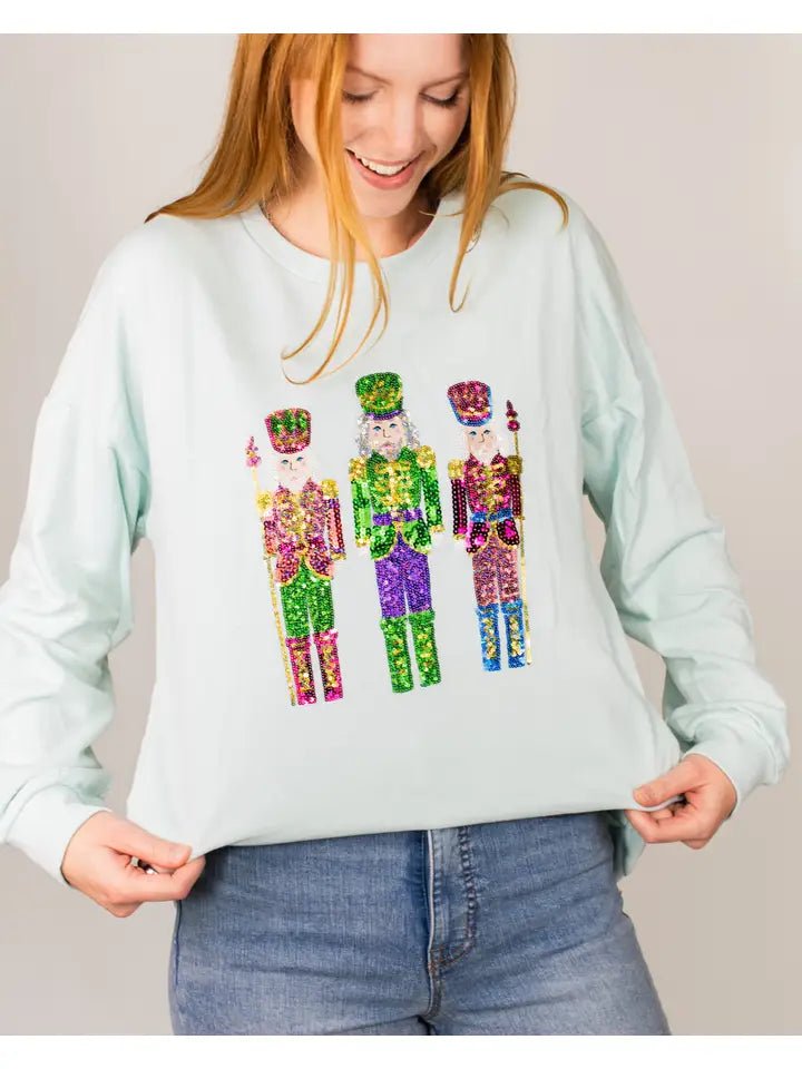 Nutcracker Sequin Sweatshirt - Ballyhoo Boutique and Gift