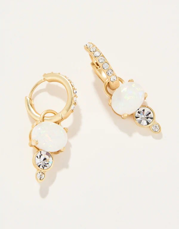 Opaline Drop Hoop Earrings - Ballyhoo Boutique and Gift