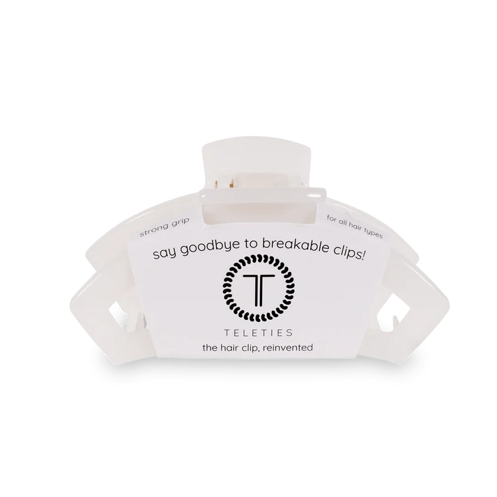 Open White Medium Clip - Ballyhoo Boutique and Gift