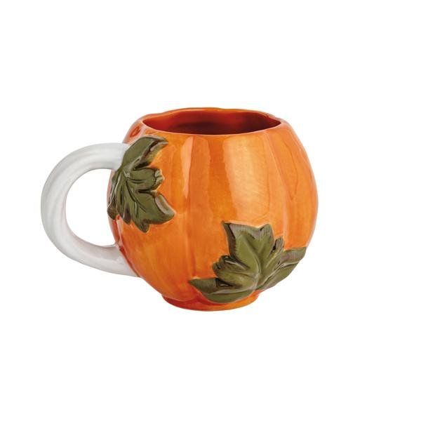 Orange Leaf Pumpkin Mug - Ballyhoo Boutique and Gift