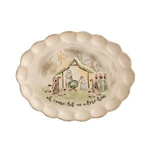 Oval Nativity Platter - Ballyhoo Boutique and Gift