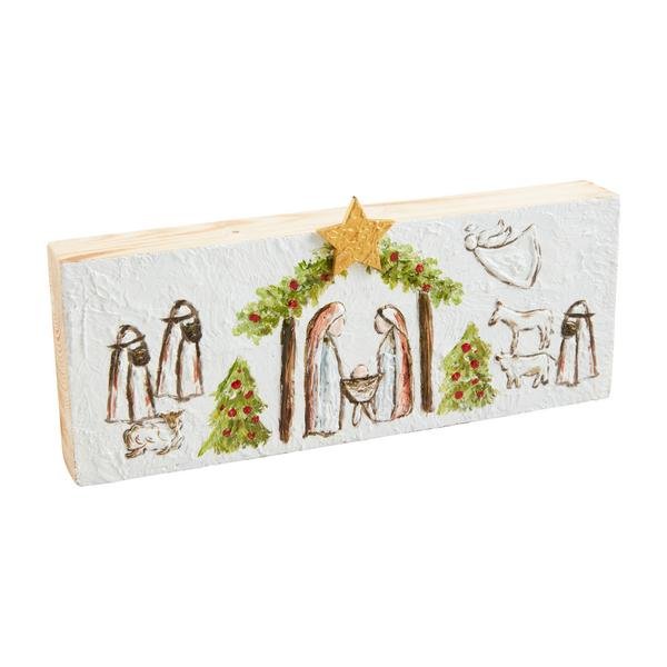 Painted Nativity Plaque - Ballyhoo Boutique and Gift